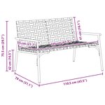 vidaXL Chaise de jardin Noir 113 x 79 x 75cm polyrotin