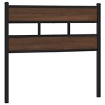 vidaXL Tête de lit chêne marron 75 cm acier et bois d'ingénierie