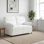 vidaXL Canapé 100  polyester  cadre en métal  MDF  Contreplaqué