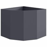 vidaXL Jardinière d'Angle Anthracite 60 x 60 x 50 cm Acier