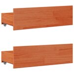 vidaXL Cadre de lit sans matelas avec tiroirs 90x190 cm bois de pin