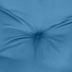 vidaXL Coussins de chaise à dossier haut lot de 2 bleu mélangé tissu