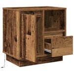 vidaXL Armoires de chevet avec lumières LED 2 Pièces Vieux bois 50x34 5x50 cm