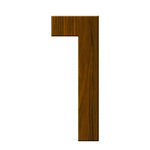 Numéro 1-Numéro adhésif pour boîtes aux lettres - Vinyle épais texturé, hauteur 50 mm - Bois Miel