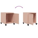vidaXL Table de chevet rose 36x38 5x43 5 cm acier