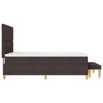 vidaXL Lit à ressorts avec matelas Marron foncé 140 x 200 cm tissu