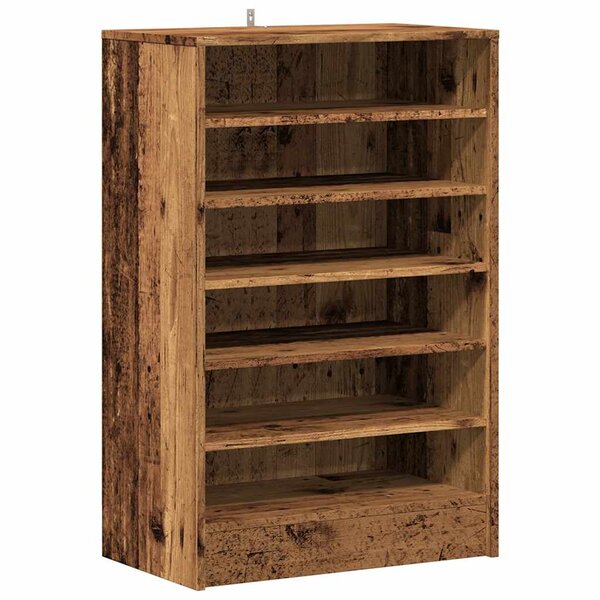 vidaXL Armoire à chaussures vieux bois 60x35x92 cm bois d'ingénierie