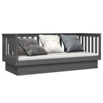 vidaXL Lit de jour sans matelas gris 75x190 cm bois de pin massif