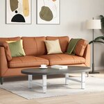 vidaXL Pieds de table basse Blanc 2 pièces 70 x (30-31) cm Acier