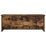 vidaXL Porte-manteau mural avec étagère Montage mural avec stockage avec porte Chêne fumé 80 x 20 x 30 cm