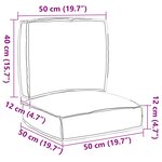 vidaXL Set de coussins de palette 2 Pièces Gris Tissu Oxford