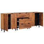 vidaXL Buffet 3 Pièces Finition Acacia Brun 60 x 33 x 75 cm