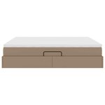 vidaXL Lit avec rangement et matelas Cappuccino 200 x 200 cm