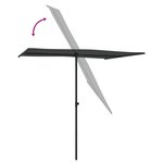 vidaXL Parasol de jardin avec mât en aluminium 2x1 5 m Anthracite
