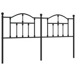 vidaXL Tête de lit métal noir 160 cm