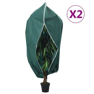 vidaXL Housses de protection pour plantes avec fermeture éclair 2 Pièces
