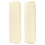 vidaXL Tête de lit avec oreilles Crème 183x16x78/88 cm Similicuir