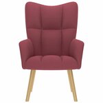 vidaXL Chaise de relaxation Rouge bordeaux Tissu