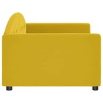 vidaXL Lit de repos sans matelas jaune 90x200 cm velours