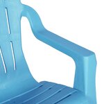 vidaXL Chaises de jardin pour enfants lot de 2 bleu 37x34x44 cm PP