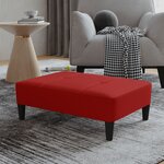 Vidaxl repose-pied rouge bordeaux 78x56x32 cm similicuir