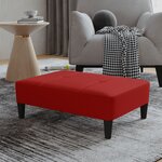 vidaXL Repose-pied Rouge bordeaux 78x56x32 cm Similicuir