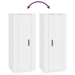 vidaXL Meuble TV mural Blanc 40x34 5x100 cm