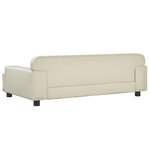 vidaXL Canapé pour enfants crème 90x53x30 cm similicuir