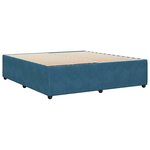 vidaXL Cadre de lit sans matelas bleu 200x200 cm velours