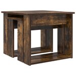 vidaXL Ensemble de tables basses 2 Pièces Chêne fumé Bois d'ingénierie