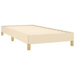 vidaXL Cadre de lit Crème 90x190 cm Tissu