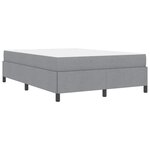vidaXL Lit à ressorts avec matelas Gris clair 140 x 190 cm tissu