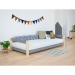 Lit enfant KIDDY 90 x 180 gris et naturel