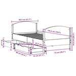 vidaXL Cadre de lit sans matelas 75x190 cm bois de pin massif