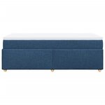 vidaXL Sommier à lattes de lit avec matelas Bleu 80x200 cm Tissu