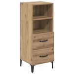 vidaXL Buffet chêne artisanal 34 x 34 5 x 90 cm Bois d'ingénierie