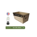Pack and Move - Lot de 10 caisses en carton - 53 x 30 x 26 cm - Transport  déménagement  stockage