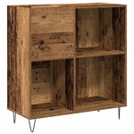 vidaXL Meuble à vinyles Bois ancien 85 x 38 x 89 cm Bois d'ingénierie