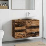 vidaXL Meuble de Salle de Bain In-between Bois ancien 30 x 35 x 50 cm