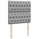vidaXL Sommier à lattes de lit avec matelas gris clair 80x200 cm tissu