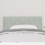 vidaXL Tête de Lit LED Géométrique Gris clair 100 cm Velours