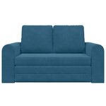 vidaXL Canapé-Lit Bleu 148 x 71 x 83 cm Velours
