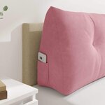vidaXL Coussin de Dos Rose 100 x 24 x 50 cm Velours