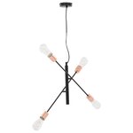 vidaXL Plafonnier avec ampoules à filament 2 W Noir et cuivre E27