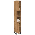 vidaXL Armoire de salle de bain chêne artisanal 30x30x190 cm