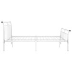 vidaXL Cadre de lit sans matelas blanc métal 200x200 cm
