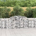 vidaXL Paniers à gabions arqués 12 Pièces 300x30x80/100 cm fer galvanisé