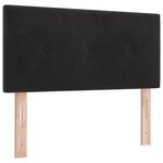 Lit Box Spring vidaXL avec Matelas Noir 100x200 cm Velours