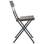vidaXL Chaises de bistrot pliantes lot de 6 Gris Résine tressée acier
