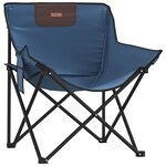 vidaXL Chaise de camping avec poche pliable lot de 2 bleu